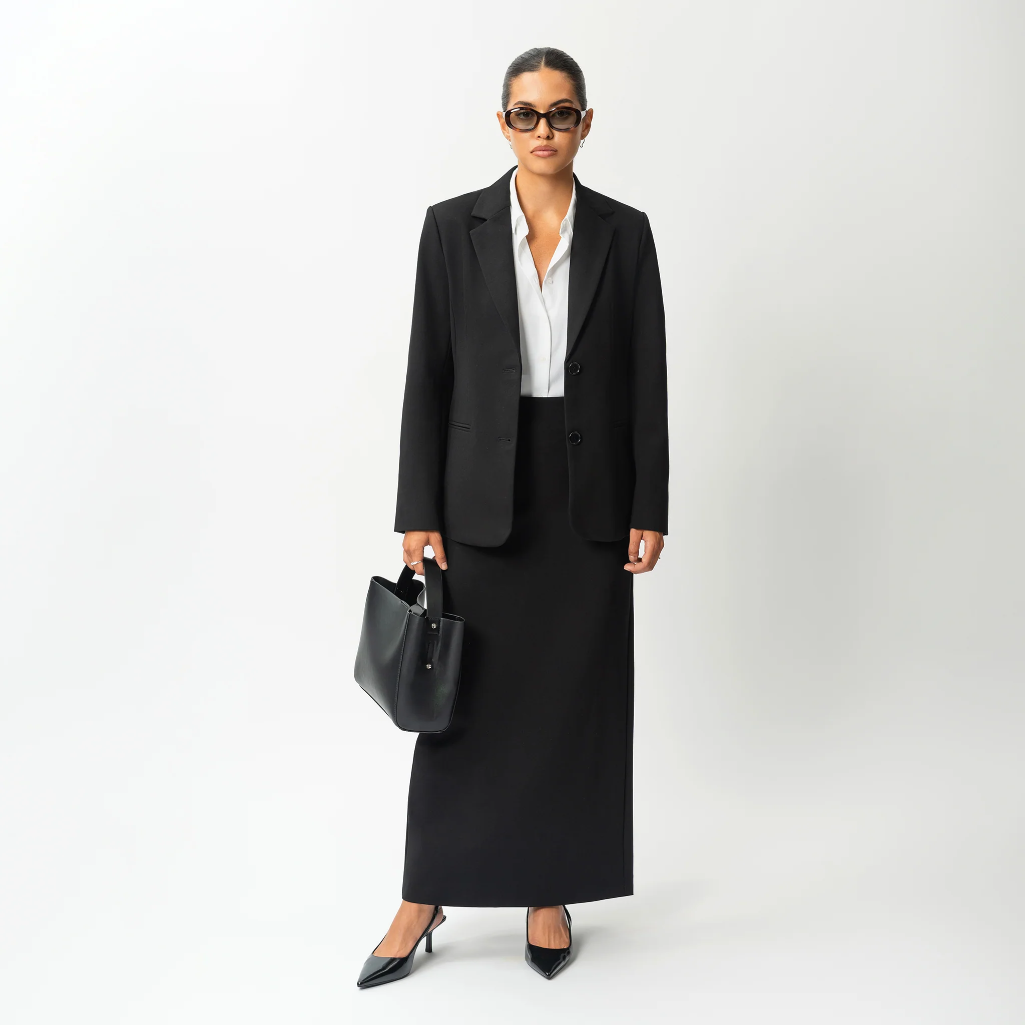 Tailored Ponte Maxi Skirt - Image 4