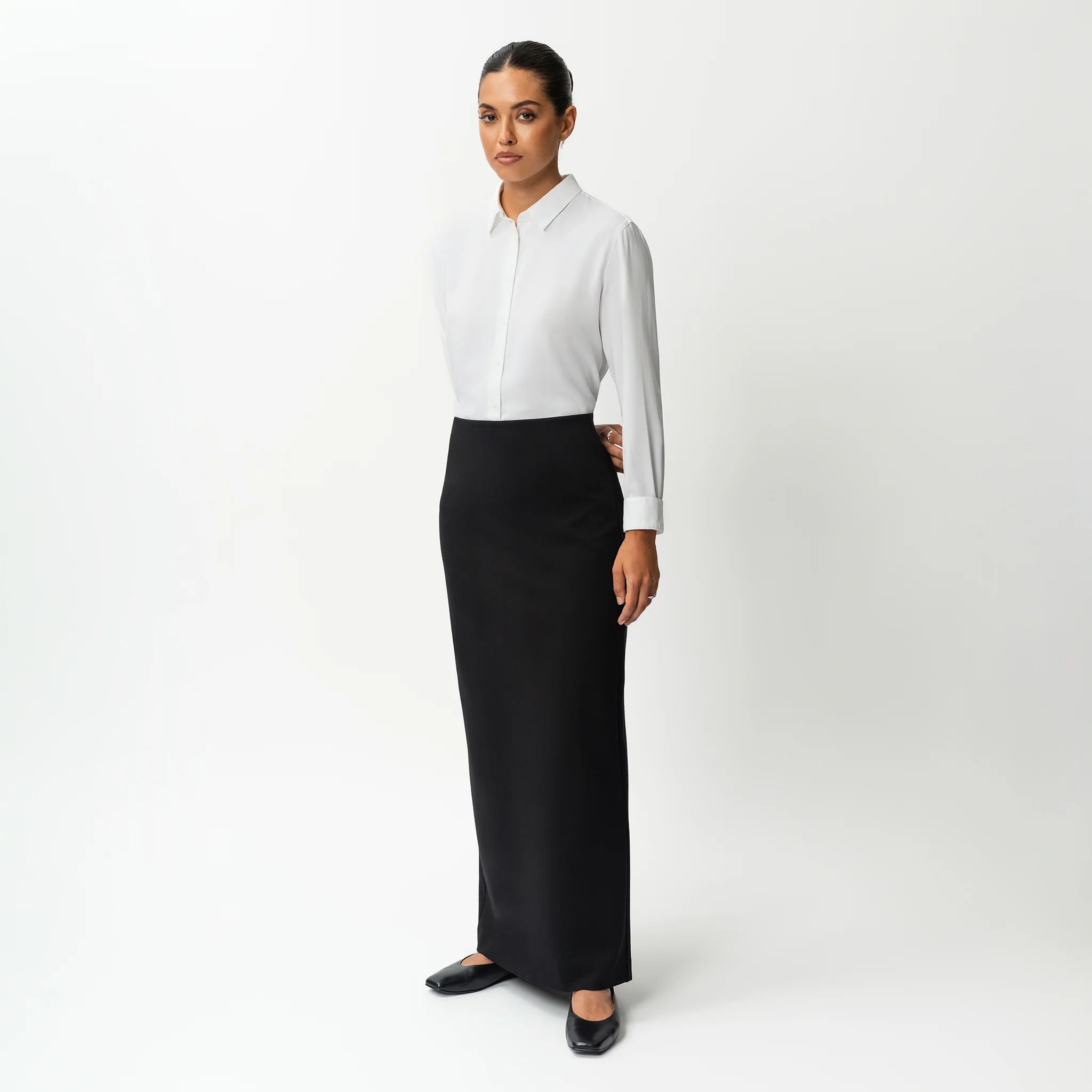 Tailored Ponte Maxi Skirt - Image 5
