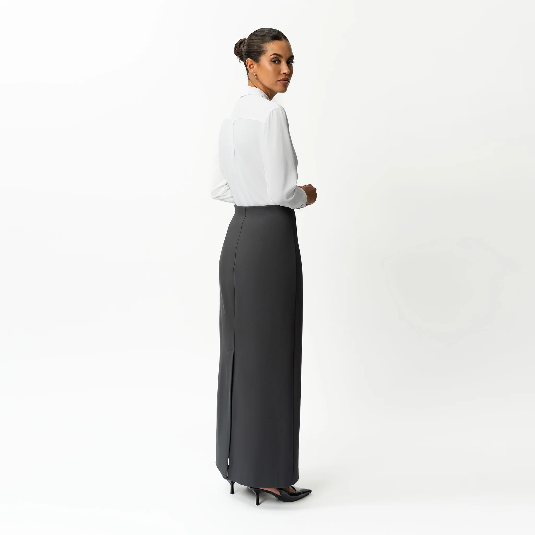 Tailored Ponte Maxi Skirt - Image 3