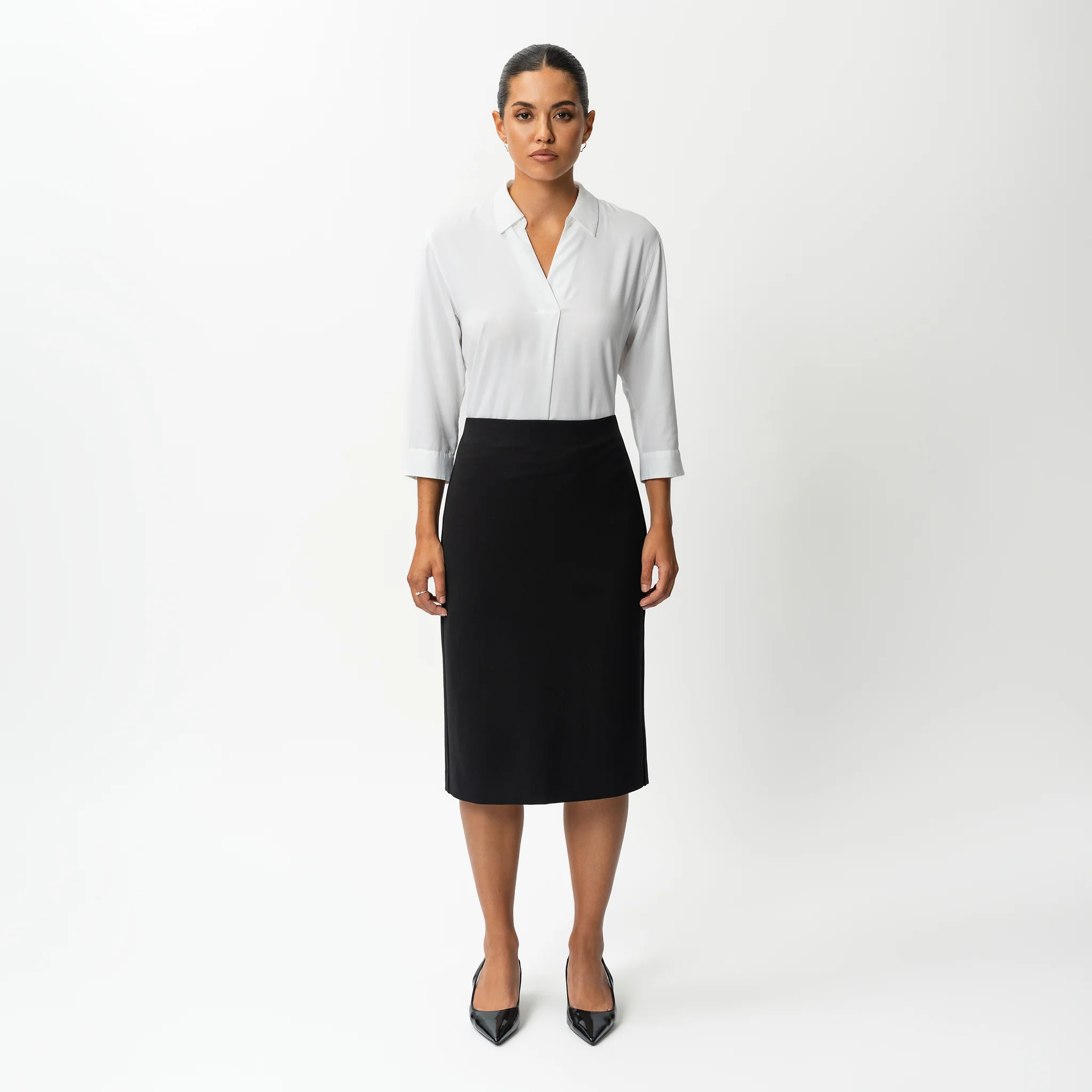 Tailored Ponte Midi Skirt - Image 4