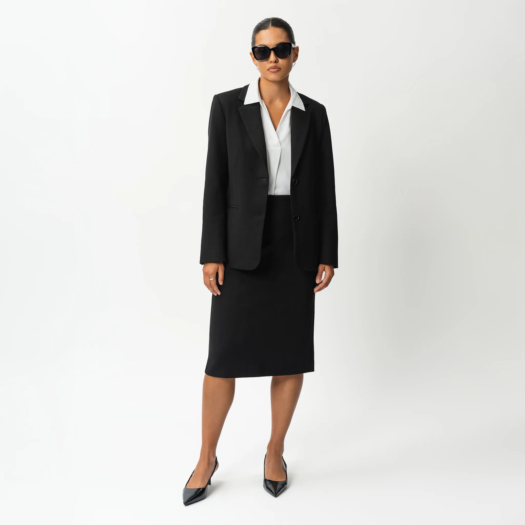 Tailored Ponte Midi Skirt - Image 5