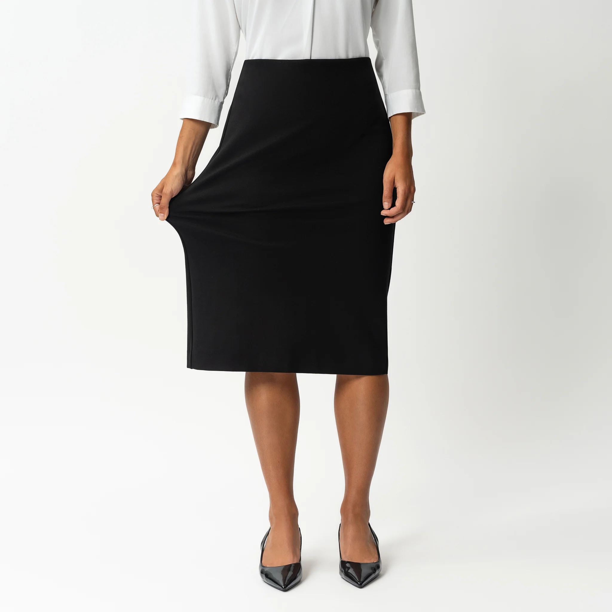 Tailored Ponte Midi Skirt - Image 6