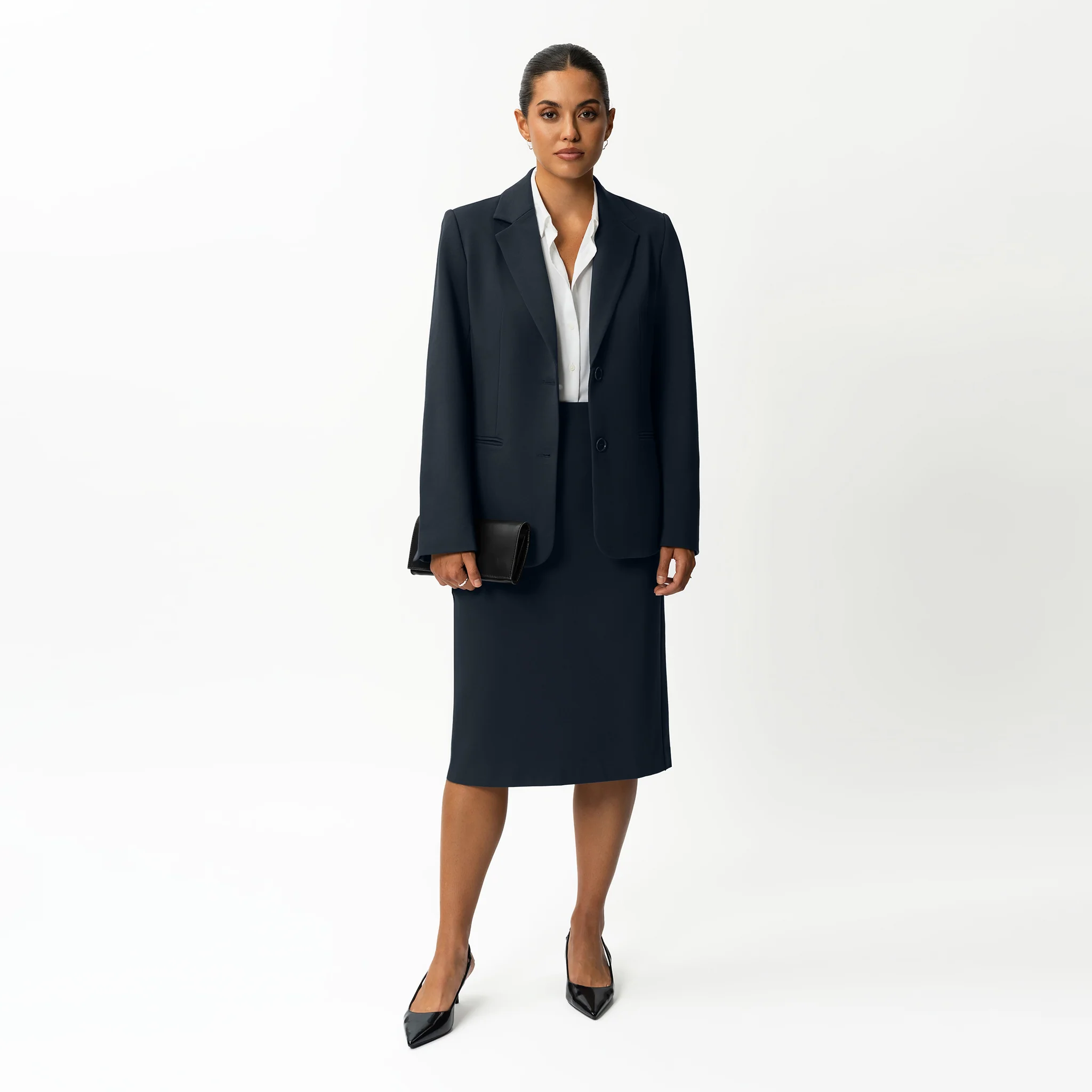 Tailored Ponte Midi Skirt - Image 6